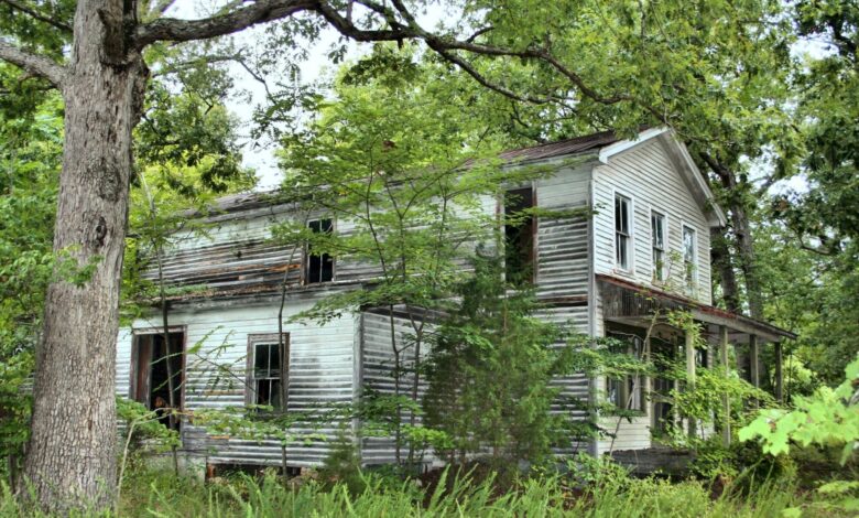 cleaning a neglected house