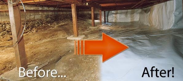 waterproofing a crawl space